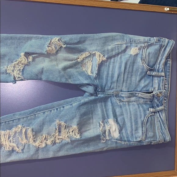 american eagle ripped skinny jeans - Picture 1 of 4